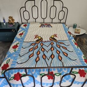 Vintage Peacock Blanket